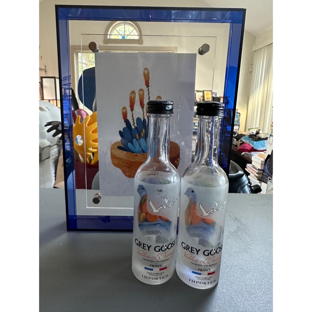 Mini Grey Goose Vodka Salt and Pepper Shakers